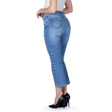 Jeans a vita alta con taglio Bootcut - Eco-Sostenibili e Made in Italy                                