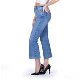 Jeans a vita alta con taglio Bootcut - Eco-Sostenibili e Made in Italy                                