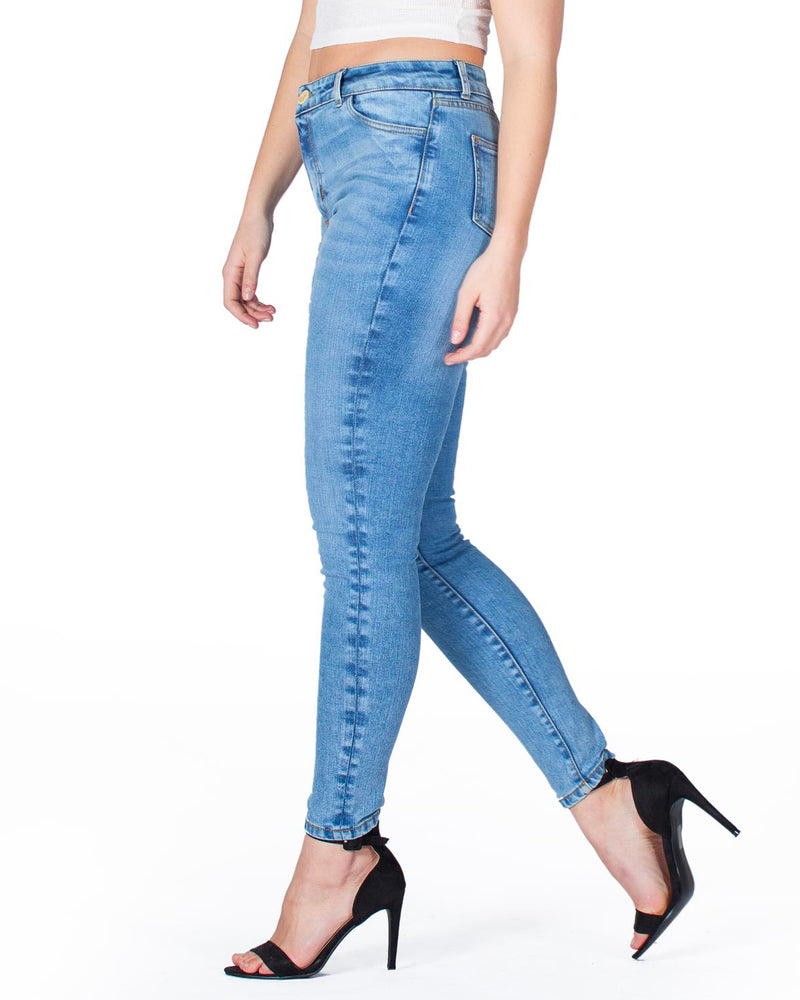 Jeans a Vita Alta, Slim Fit Eco-Sostenibili - Made in Italy                                