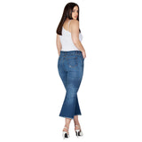 High Waist Frayed Hem Cropped Jeans - Sustainable