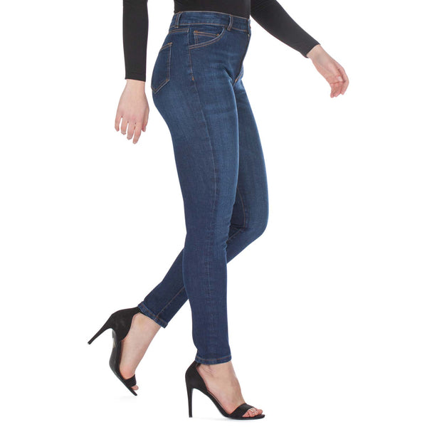 High Waisted Slim Fit Sustainable Jeans - Made in Italy